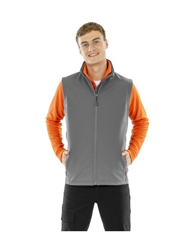 R-R902M-Mens Recycled 2-Layer Printable Softshell Bodywarmer